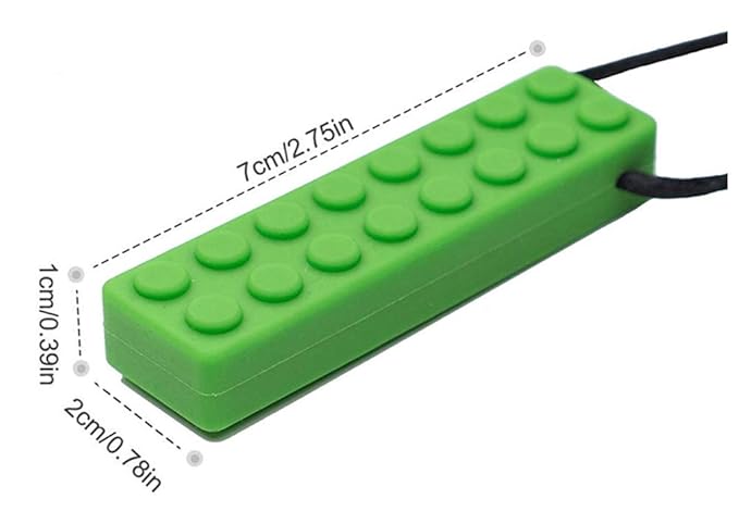 Chew Necklace, Sensory Chew Necklace Bundle for Kids with Chewing, ADHD, Autism, Biting Needs, Oral Motor Chewy, Silicone Necklace Made from Food Grade Silicone Safety, for Boys&Girls(5 PCS)