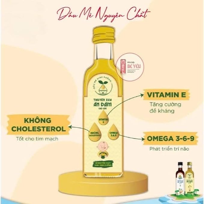 Thuyen Xua Baby Nutritional Oil Set, 4 Bottles x 65ml, Extra Virgin Olive Oil Made in Italy, Omega 3-6-9 & Vitamins