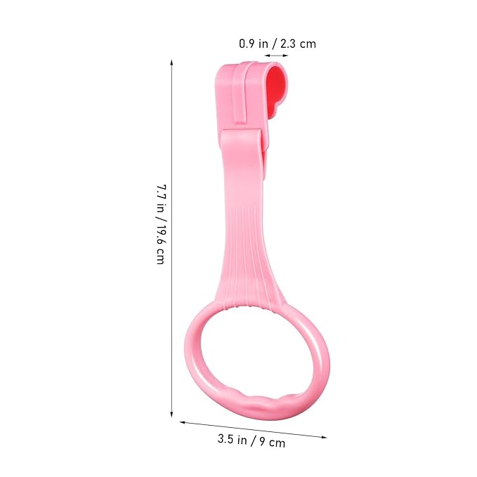 Beavorty Baby Pull up Rings 4 Pcs Plastic Hanging Rings for Playpen and Crib Toddler Walking Assistant and Standing Support Toy for Early Development