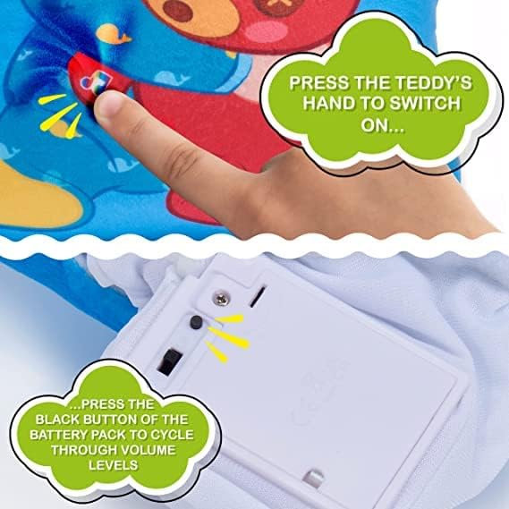 Wow! PODS Stuff CoComelon Toys JJ Musical Sleep Soother Pre-School Learning Toy That Plays 6 Bedtime Songs Plus Night Light for Toddlers, Girls and Boys Ages 2, 3, 4 and 5 Blue