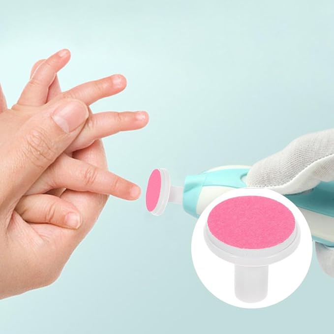 Tofficu Baby Armor Replacement Grinder Heads 24pcs for Electric Nail Trimmer Universal Fit Gentle Sandpaper Pads Safe for Newborns Toddlers Over 12 Months