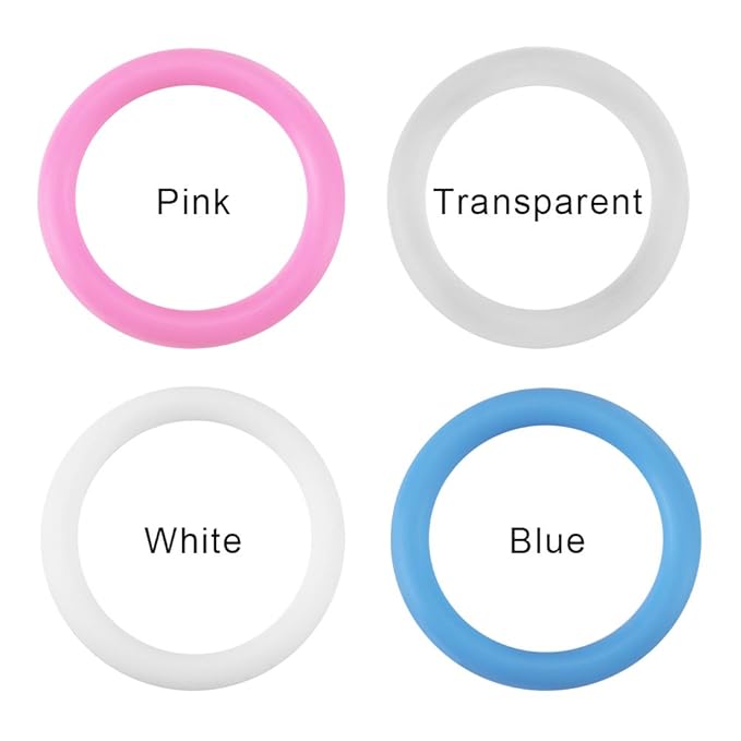 20pcs Baby Pacifier Safy Silicone O-Rings Dummy Pacifier Chain for Infnat Clips Adapter Holder for Baby Show or Birthday Gift(Transparent)