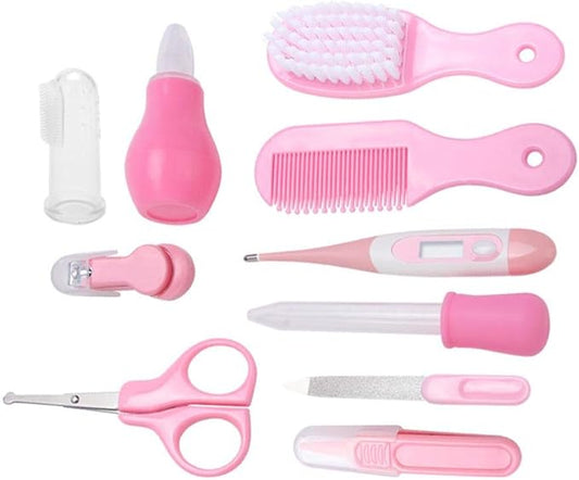 Baby Grooming Set, 10 in I Hair, Nail, Nose, Tooth and Ear Accessories Portable Grooming Kit for Baby Girl Or Baby Boy()
