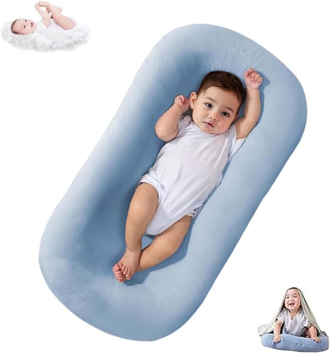 Lucakuins Baby Lounger Cover for Infants Loungers 0-24 Months, 100% Cotton Soft and Breathable Lounger Slipcover（Only Lounger Cover, Without The Lounger） (002, OneSize)