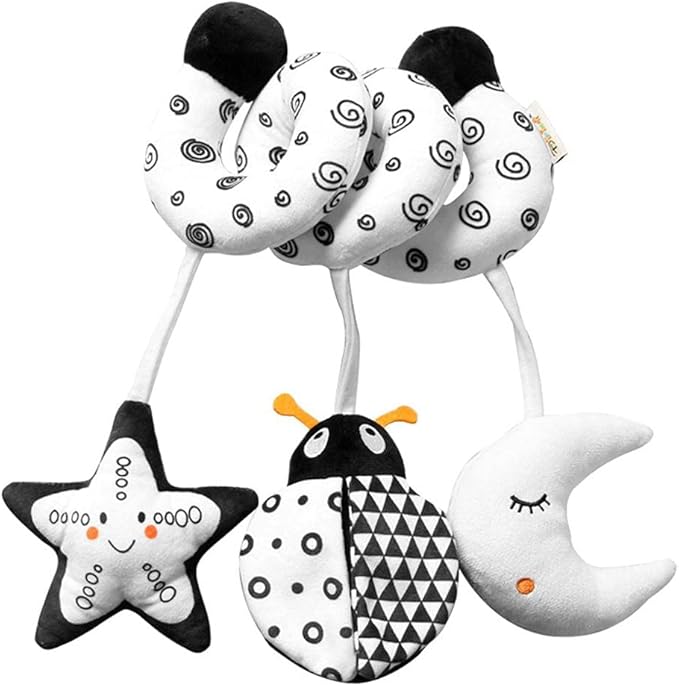 Baby Crib Pram Hanging Toys, Animal Stroller Car Seat Toy Hanging Rattles Bedside Crib Trolley for Newborn Kids ()