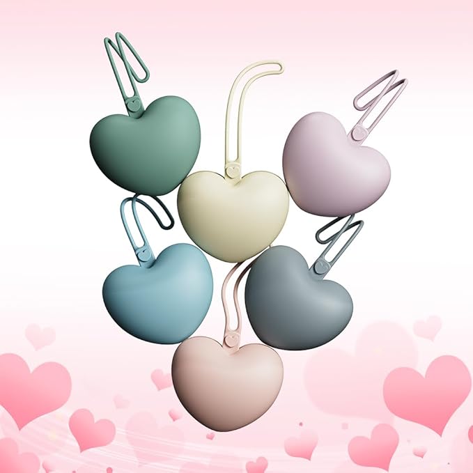 4PCS Pacifier Holder Case Set, 2pcs Silicone Portable Pacifier Pouch and 2pcs Transparent Pacifier Storage Container, Cute Heart Shape Pacifier Storage Case for Newborn Baby（Green&Blue）