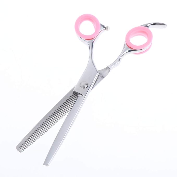 menolana 10 Packs Silicone Thumb Ring Finger Insert Grips Set For Grooming Scissors - Pink