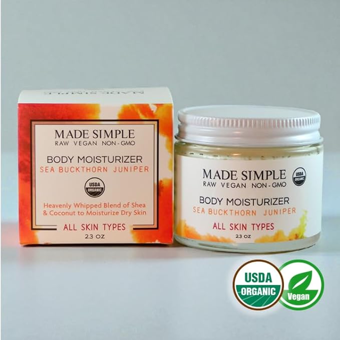 Sea Buckthorn Juniper Body Moisturizer - Certified Organic, Vegan, & Cruelty-free
