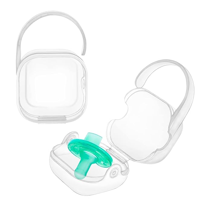 Pacifier Case Pacifier Holder Case Pacifier Clip Binky Holder Case Pacifier Box Pacifier Accessories 2 Pack Clear Hook Design