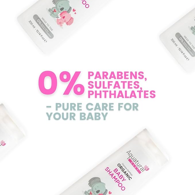 Organic Baby Shampoo, Plant-Based, Vegan & Gentle, Moisturizing, Baby Essentials for Newborn and Toddler, Suitable for All Skin Type 10.14 Fl Oz