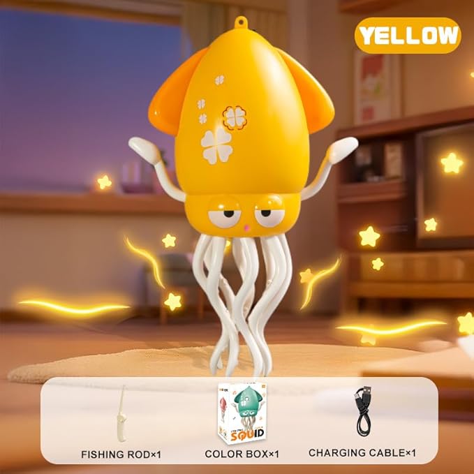 Electric Dancing Octopus Baby Toy, Rechargeable Magic Dancing Music Squid, Crawling and Dancing Automatic Obstacle Sensing Toys, Boys and Girls Birthday Gift, Office Desktop Fun Decoration.