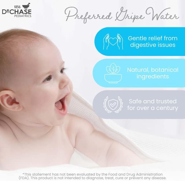 Dr. Chase Kolik Gripe Water Bundle - Nighttime & All-Day Baby Colic Relief - Gripe Water for Babies & Infants - Baby Gas Relief for Cramps, Stomach Discomfort & Hiccups - 2 Pack