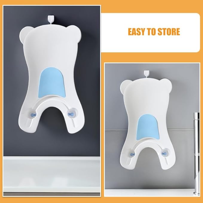Totority Baby Wash Basin Ergonomic PP Material Newborn Toddler Portable Foldable Potty for Comfortable Bathing & Face Hand Cleaning, Space-Saving Design Ideal for Home Travel