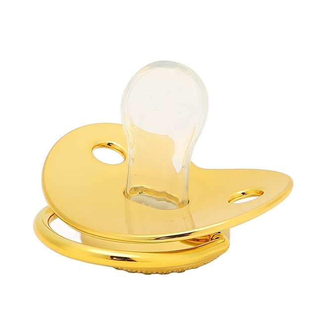 Baby Pacifier, Pacifier Curved Design 26 Letters Baby Pacifier with Chain Clips for Newborn (K)