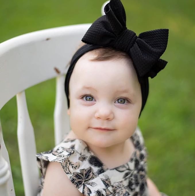 Baby Girl Headbands Nylon Bow Hair Accessories for Newborn Infants Toddlers (Y06, FZ)