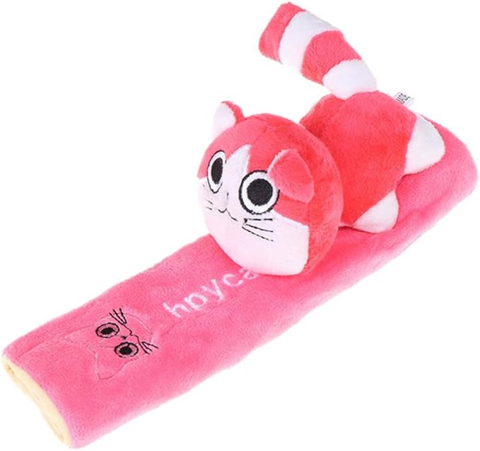 Cute Car Seat Belt Cover Dog Cat Child Car Stuffed Plush Animal Travel Pillow Kawaii Seat Belt Pillow for Kids Adults