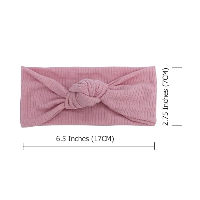 16 PCS Soft Knot Headbands with Hair Bows Elastic Hairbands Head Wrap For Newborn Baby Girls Infant Toddlers Kids Accessories (16 PCS Knot Headband)