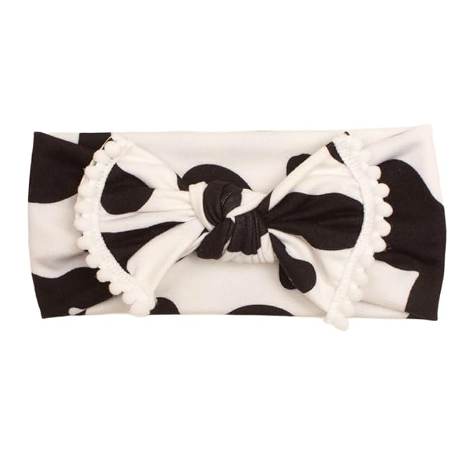 BBTDIN Cow Stria Headband Bow Baby Girl Cow Stria Hair Clip Bows Cow Stria HeadWear BBG37 (A3)