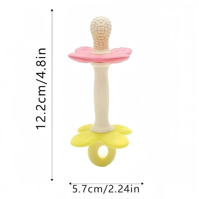 Baby Teething Toys Silicone Baby Teether Toy Soft Easy to Hold Babies Flower Teethers Chew Toy for Infant Toddlers Multiple Textures Teething Toys 3-6 Months