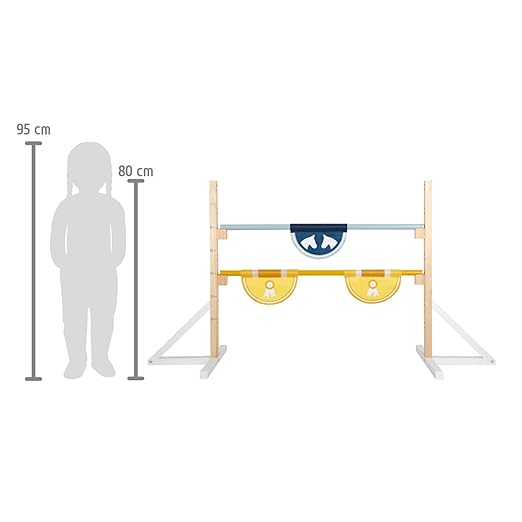 Small Foot 12398 Wooden Kids Obstacle Outdoor Toy for Playing Horse and Hobby Horsing