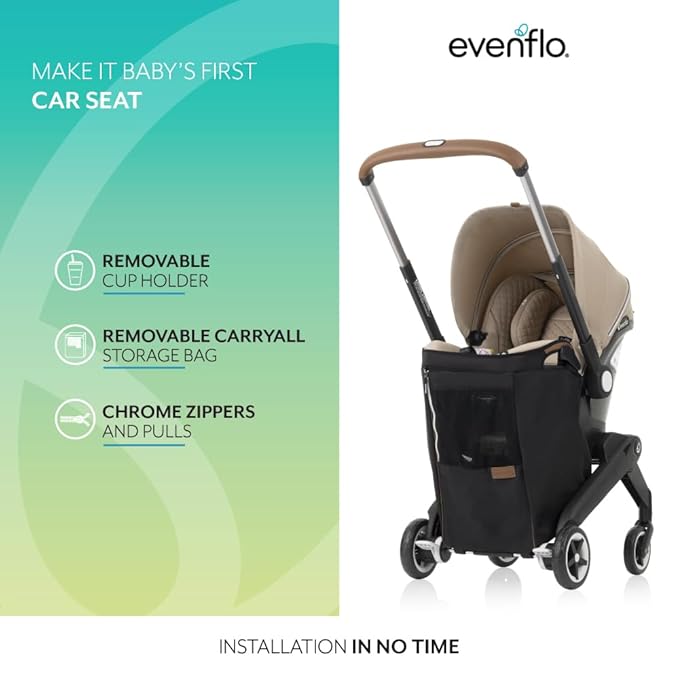 Evenflo Shyft DualRide Infant Car Seat Stroller Combo Topaz