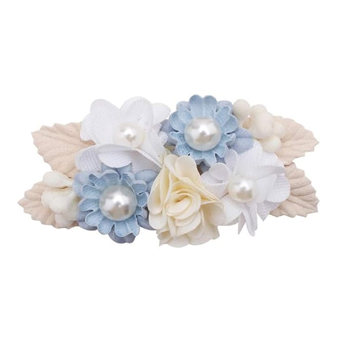 Flower Hair Clips Set for Baby Girl Lightweight Floral Hair Bow Accessories with Boutique Fully Lined Alligator Clip for Toddler Teens Gifts (AE)