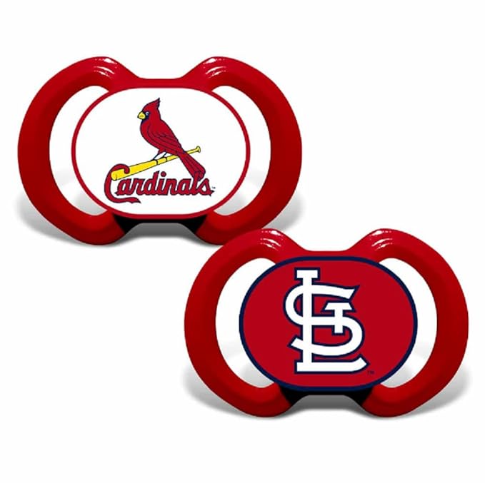 BabyFanatic Pacifier 2-Pack - MLB St. Louis Cardinals - Officially Licensed League Gear