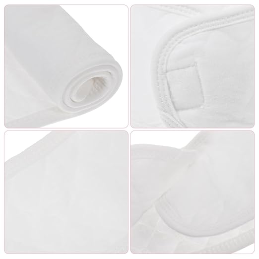 EXCEART Baby Belly Protection Belt 6Pcs Cotton Newborn Umbilical Cord Navel Band Infant Belly Wrap Soft White 15.94X3.54 Inch