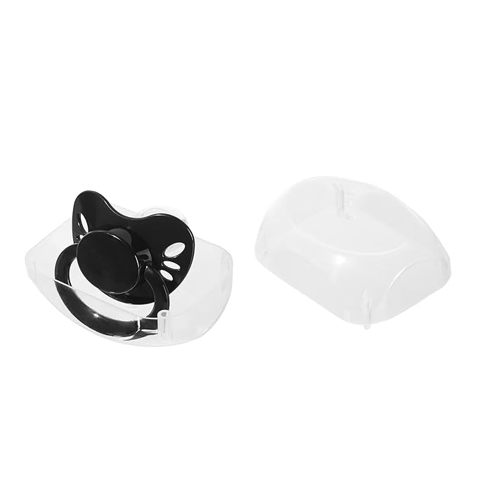 Landofgenie Adult Size Large Shield Pacifiers Butterfly Shaped Cutie Pacifier Black