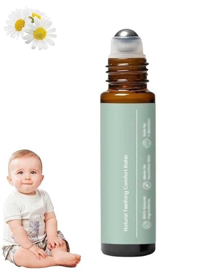Mamas Teether, Teething Roller, Teething Relief Roller, Teething Roller All Natural for Babies, Natural Gentle Care Relief Rolle Oil