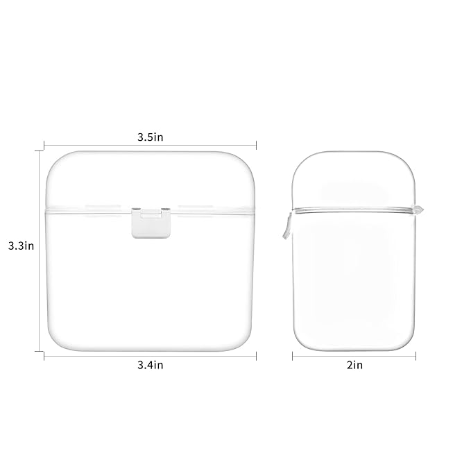 Accmor Pacifier Container - 2 Pacifier Holder Case for Travel, BPA Free, Transparent