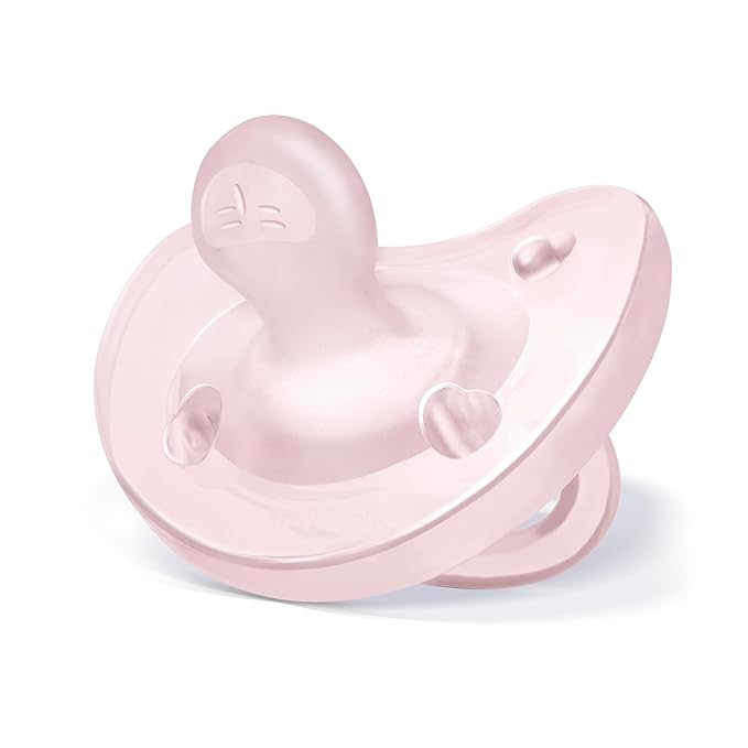 Chicco PhysioForma Silicone Orthodontic Pacifier, 0-6m | 100% Soft Silicone | Supports Breathing & Oral Development | Satin-Textured Nipple | Includes Sterilizing Case | BPA Free | Multipack, 4pk