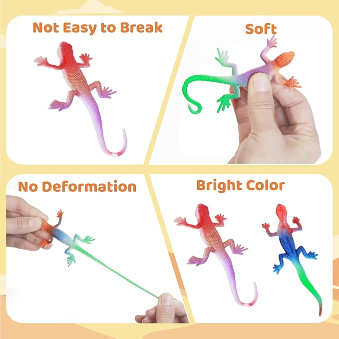 Lizard Series -16pcs Temperature Color Changing Bath Toys,Water Table Toy for Easter Egg Fillers,Goodie Bags Fillers,Themed Party,Classroom Rewards,Carnival Prize, for Kids 3+
