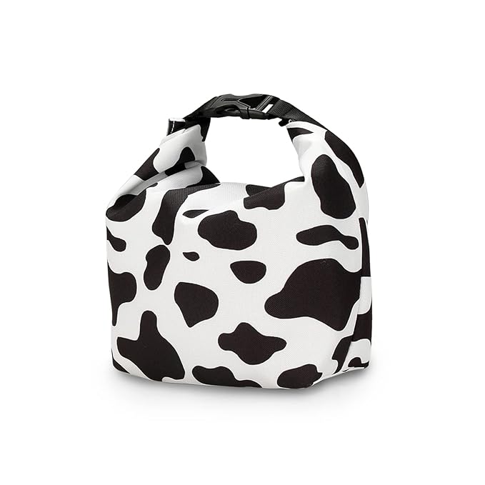 SONARIN Large Pacifier Bag with Buckle,Portable Waterproof Pacifier Holder Case Baby Dummy Case Soother Pod Lunch Bag Storage Bag for Holding Pacifiers Snacks Baby Bottles(Black & White)
