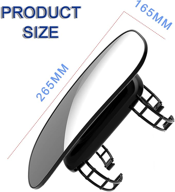 JONMON Baby Car Mirror, Shatterproof Adjustable Infant Rear Facing View Seat Mirror with Large Convex Clear Glass for Fixing Automotive Backseat Headrest