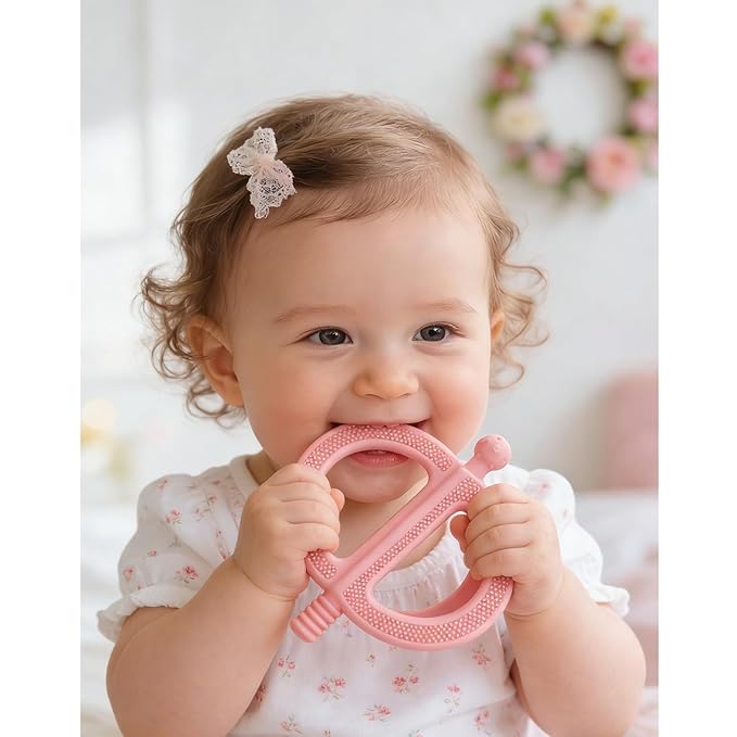 YAPROMO Silicone Teether Toys for 0-36 Months Babies, Teether Tubes for Teething Pain Relief - Anti-Choking Straw Tube Design, Sensory Teething Toys for Infants & Toddlers