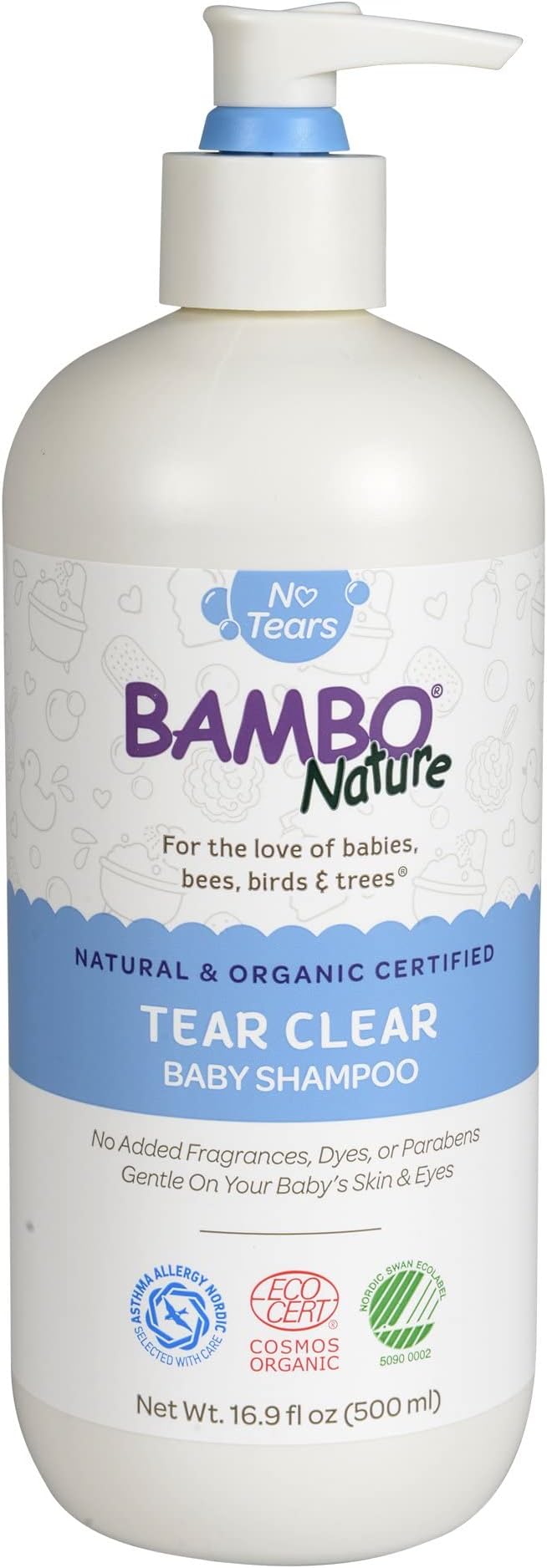 Bambo Nature Tear Clear Baby Shampoo, 16.9 fl oz Bottle, 1 Count