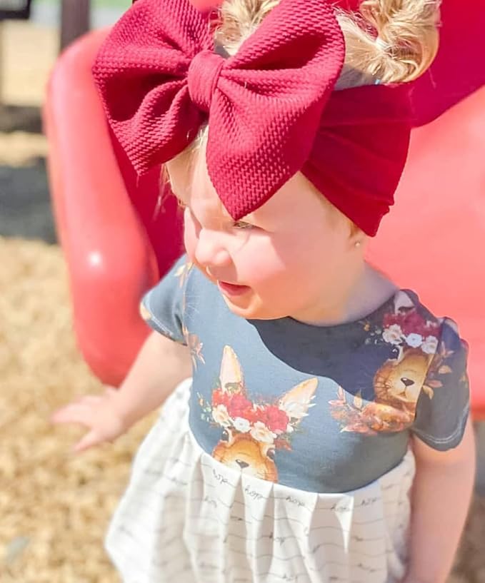 Baby Headbands for Girls Nylon Hair Bows Turban Knotted Headwraps for Newborn Infant Toddlers Kids