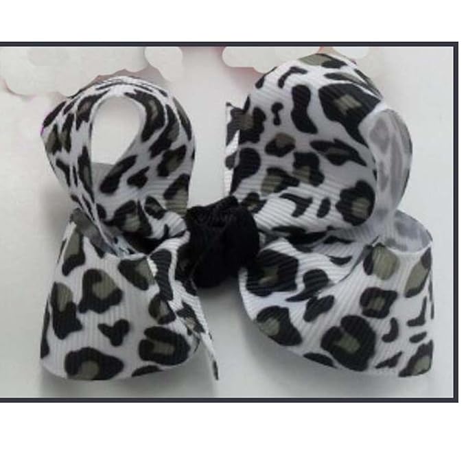 Leopard Hair Bow Clip for Women Girls Baby Leopard Bows Clip Cheetah Print Bowknot Hair Clip Costume Accessories 3 Pack Handmade Hair Bows TSFJ76 (Bow D)