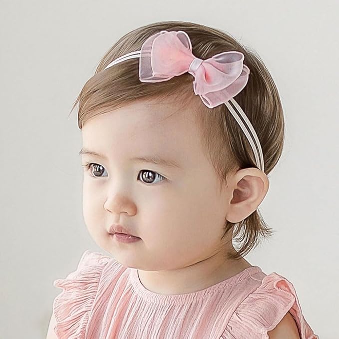 Bethynas Baby Girls Cute Bow-knot Headband Soft Lace Floral Hairbands Newborn Infant Toddlers Kids Hair Accessories (Style 8)