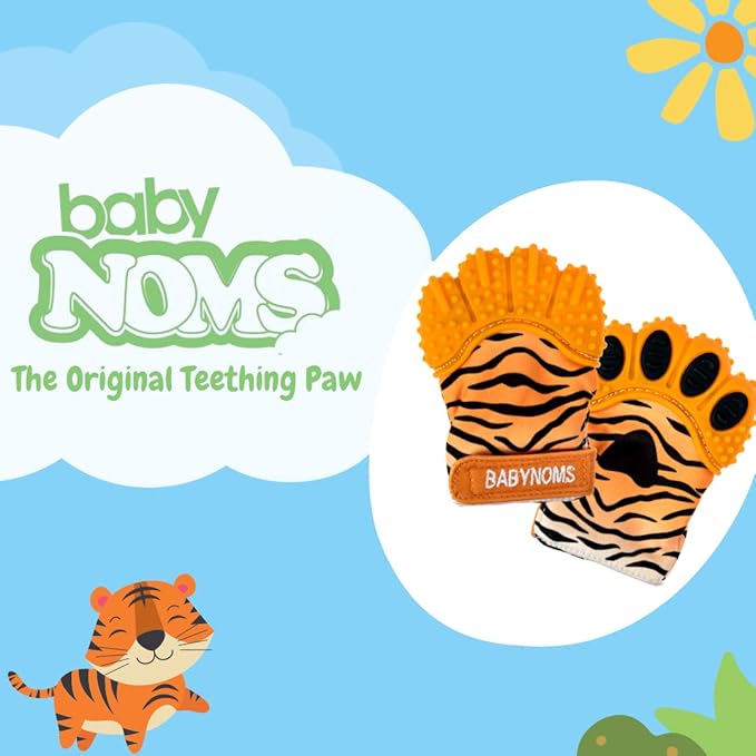 ® Teething Mitten | Orange Tiger Teething Paw