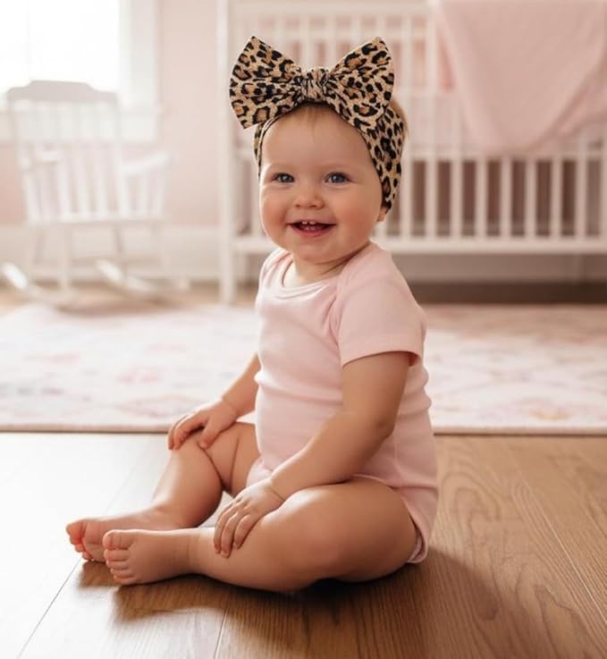 Baby Girl Headbands-Infant,Toddler Cotton Handmade Hairbands with Bows Child Hair Accessories