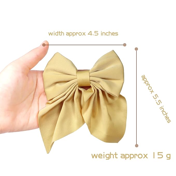 ALinmo 20PCS Satin Ribbon Bows and Large Alligator Clips - Barrettes and Hair Accessories for Toddlers, Kids, and Teens