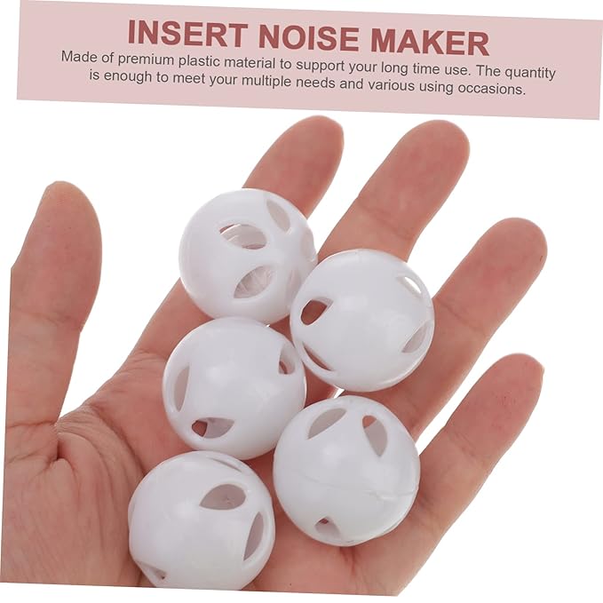 50Pcs Rattle Balls Inserts Repair Doll Noise Maker Noise Maker Insert Rattle Toy for Baby Pet Toy Animal Puppet Doll 28mm