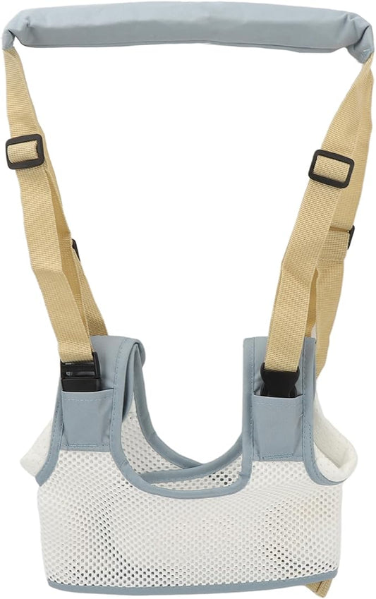 Baby Walking Harness, Adjustable Multi Functional Standing Up Belt, Detachable 3D Breathable Baby Walking Helper, Handheld Safety Harness Assistant Belt for Toddlers Infants Child(Lake Blue)