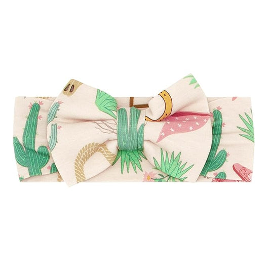 Little Sleepies Luxe Bow Headband, Ready to Rodeo