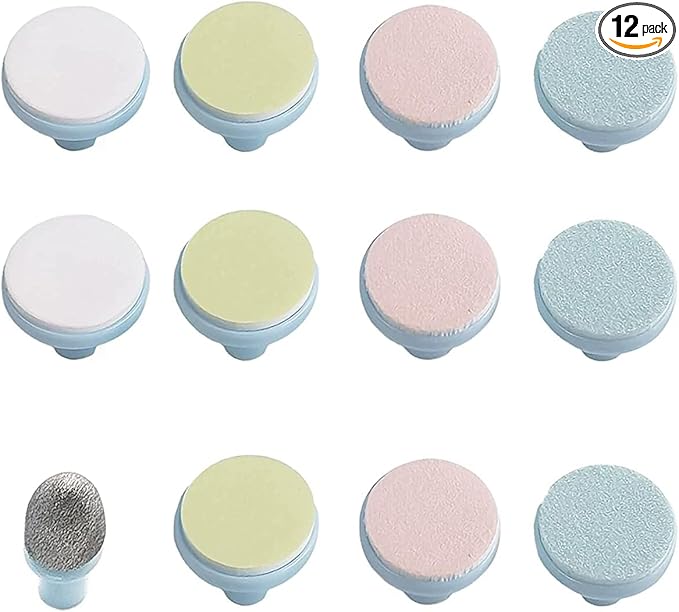 12 Pieces Baby Nail File Pads Nail Trimmer Replacement Pads Electric Baby Nail Grinding Heads for Standard Electric Kid Nail Trimmer Suits to Newborn and Adults