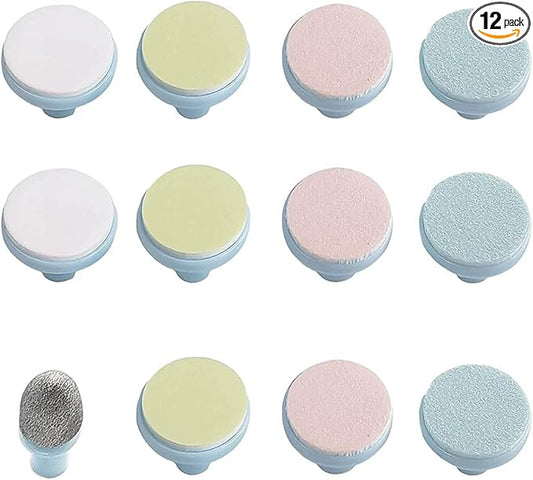 12 Pieces Baby Nail File Pads Nail Trimmer Replacement Pads Electric Baby Nail Grinding Heads for Standard Electric Kid Nail Trimmer Suits to Newborn and Adults