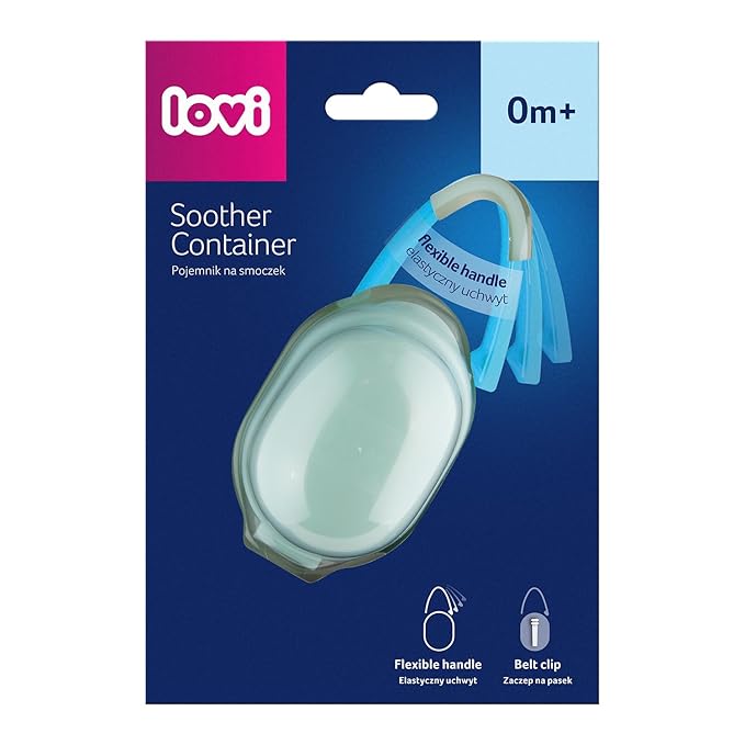 LOVI Pacifier box | Pacifier case BPA free | two types of attachment universal & practical | Ideal as storage case for on the go Mint