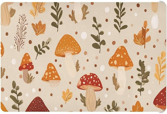 Baby Crib Sheet Mushroom Crib Mattress for Boys and Girls Forest Playard Sheet Soft Breathable Fitted Baby Mattress Cover 52x28in